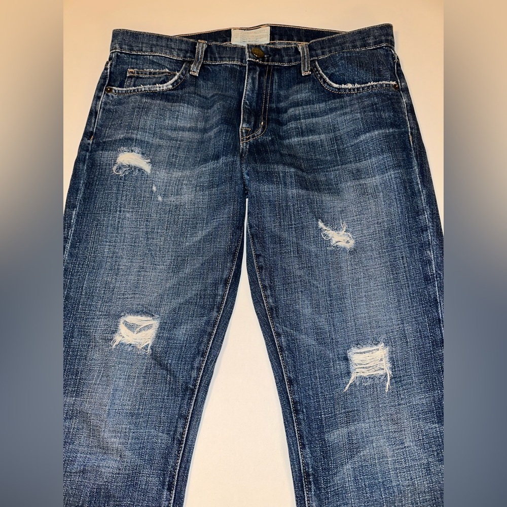 Current/Elliott “The Fling Love Destroy” Jeans Women’s 27 Straight Dark Wash - Picture 3 of 8